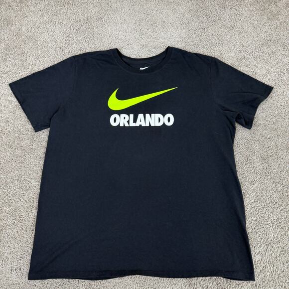 Nike Other - Nike Shirt Mens Extra Large Orlando Black Green Swoosh Athletic Cut Casaul